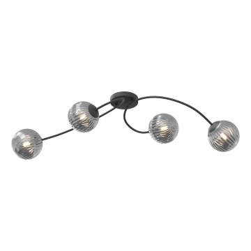 Полилей за повърхностен монтаж VIBRA 4xE14/10W/230V черен/сив