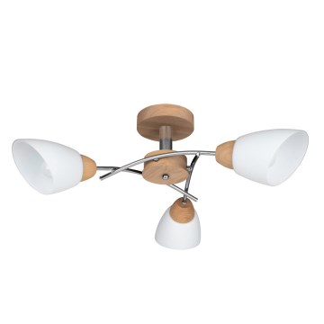 Полилей за повърхностен монтаж VILETTA 3xE27/60W/230V дъб