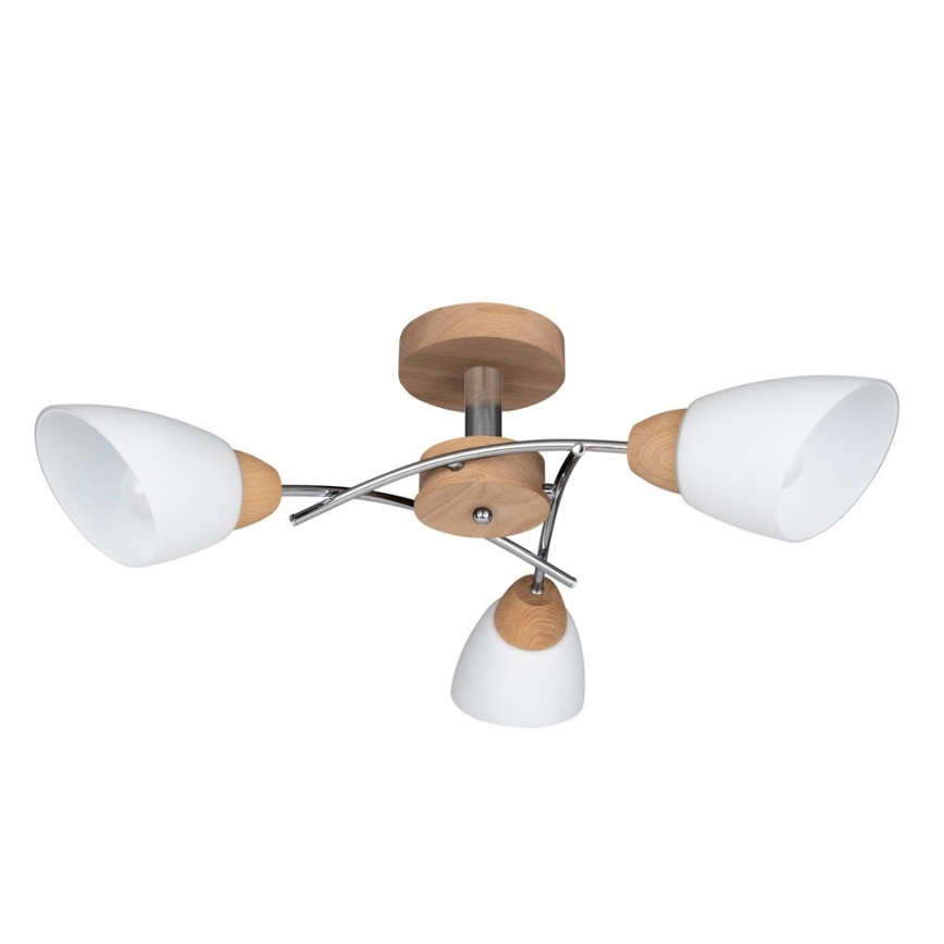 Полилей за повърхностен монтаж VILETTA 3xE27/60W/230V дъб