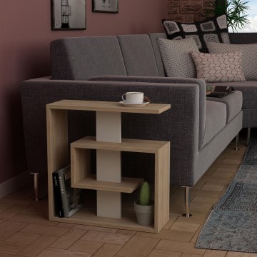 Помощна масичка SALY 57x55 cм бежова/кафява