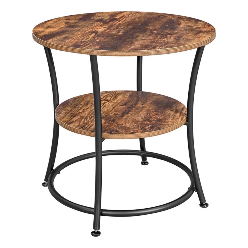 Помощна масичка ELDUR кафява/черна