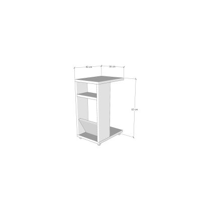 Помощна масичка FILINTA 63x40 cм антрацит