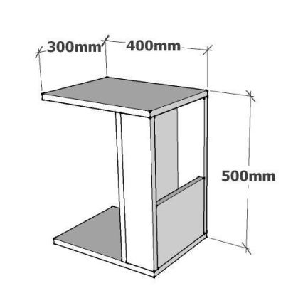 Помощна масичка KAREN 50x40 cм антрацит