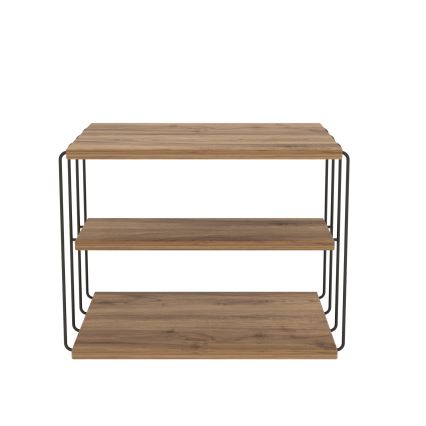 Помощна масичка LIFON 40x50 cм кафява/черна