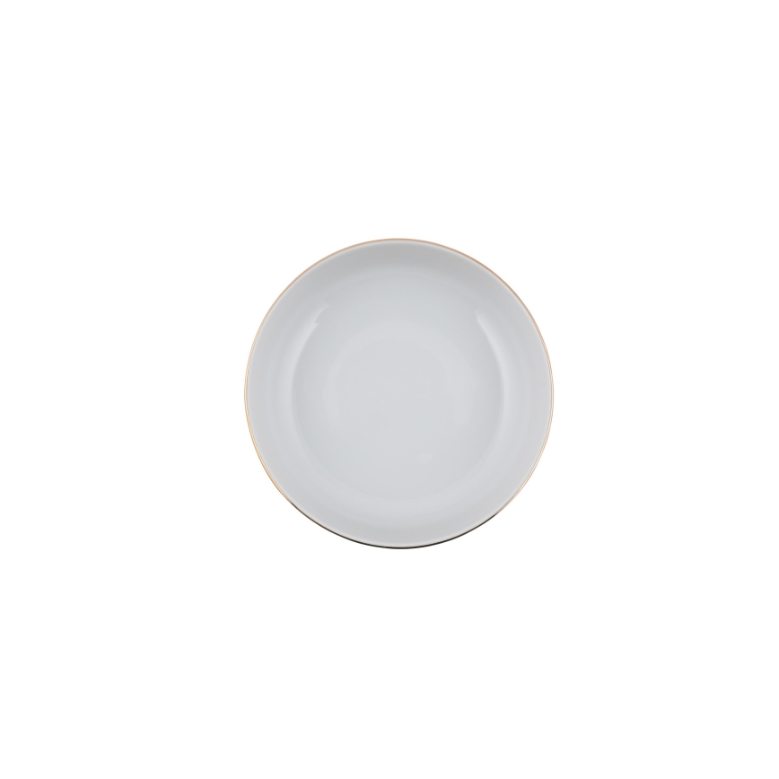 Порцеланов сервиз за хранене, 24 части, бял/златист