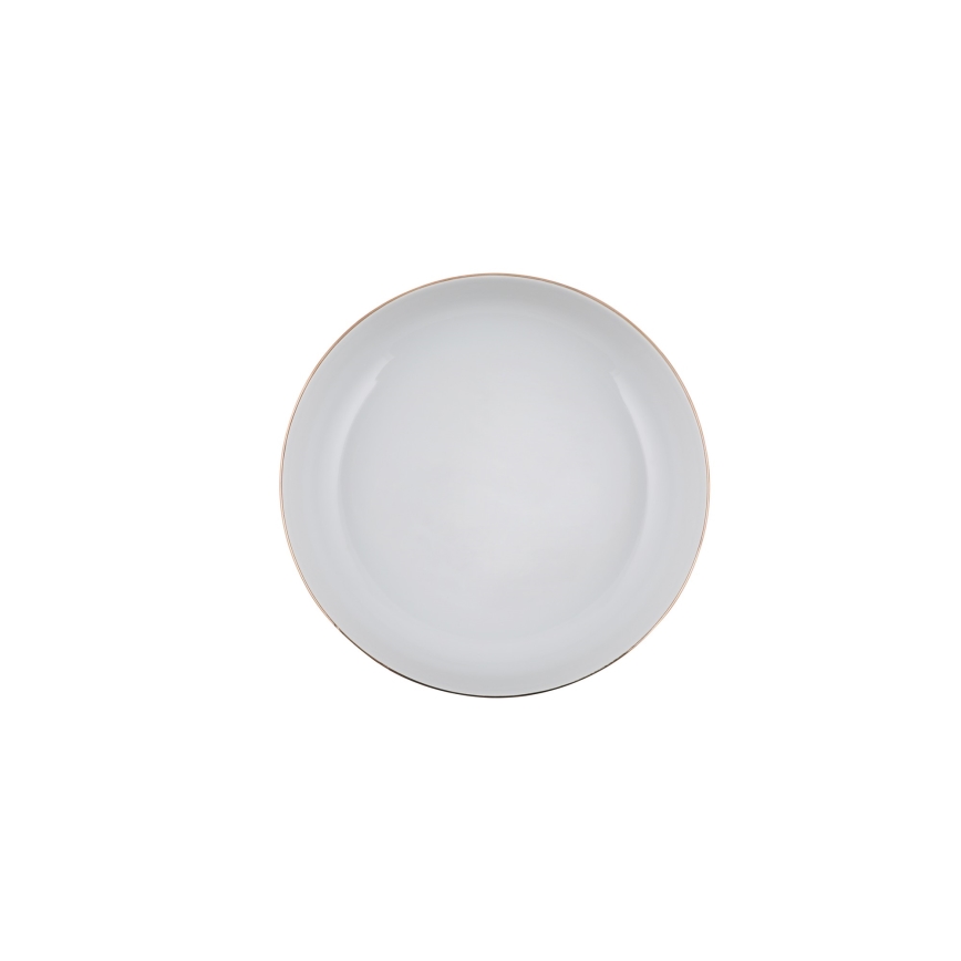 Порцеланов сервиз за хранене, 24 части, бял/златист