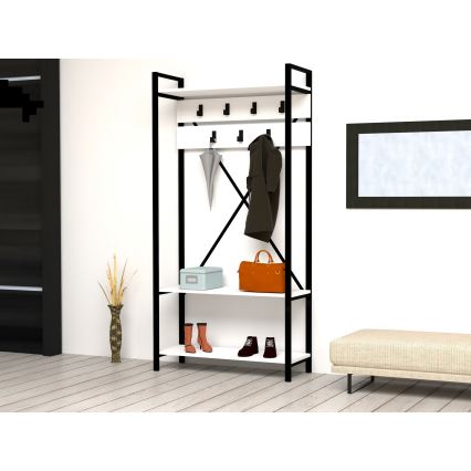 Портманто ALFA 180x90 cм бяло/черно