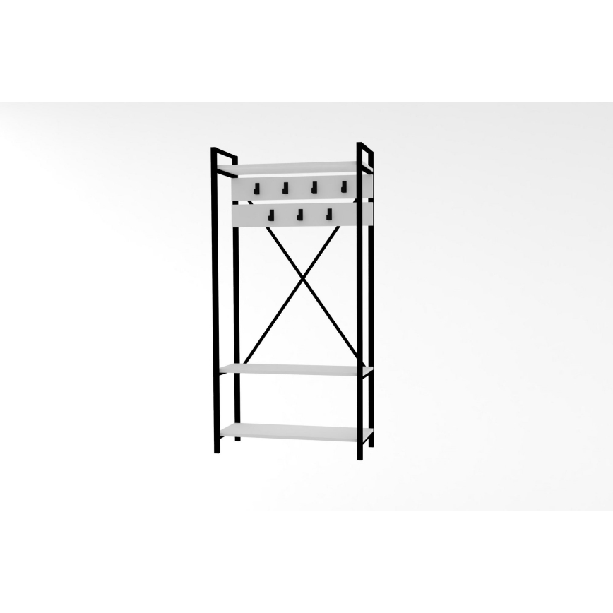 Портманто ALFA 180x90 cм бяло/черно