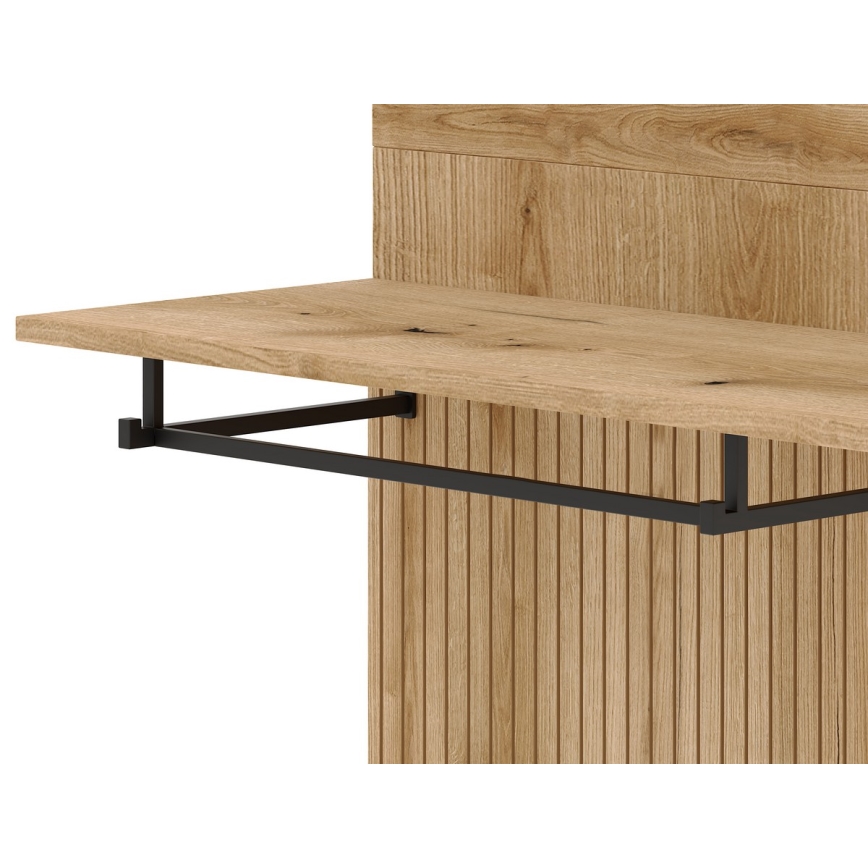 Портманто с огледало SVEN кафяво/бяло