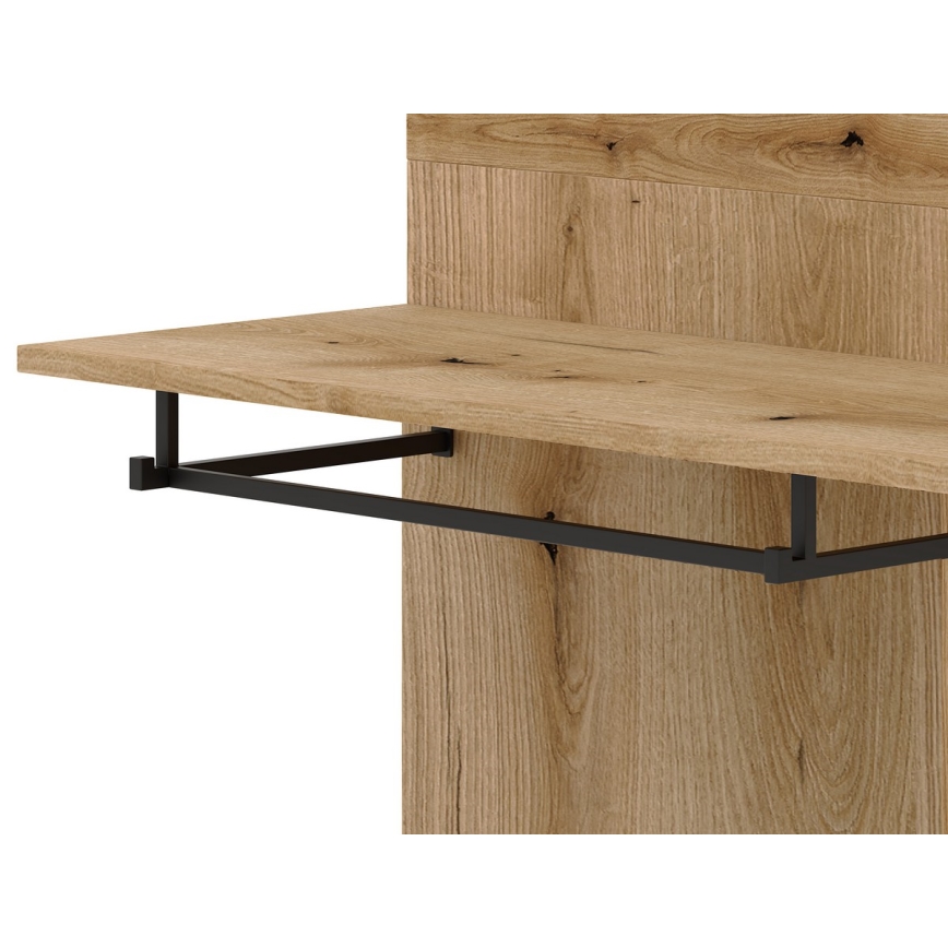 Портманто със огледало SVEN кафяво/бяло