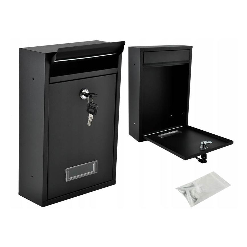 Пощенска кутия 21,7x32 cm черна