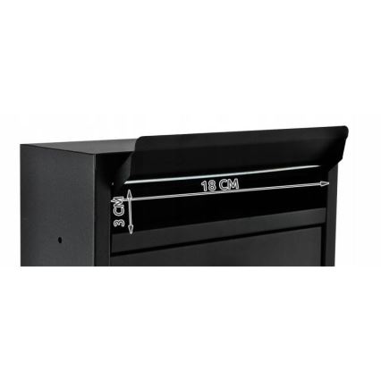 Пощенска кутия 21,7x32 cm черна