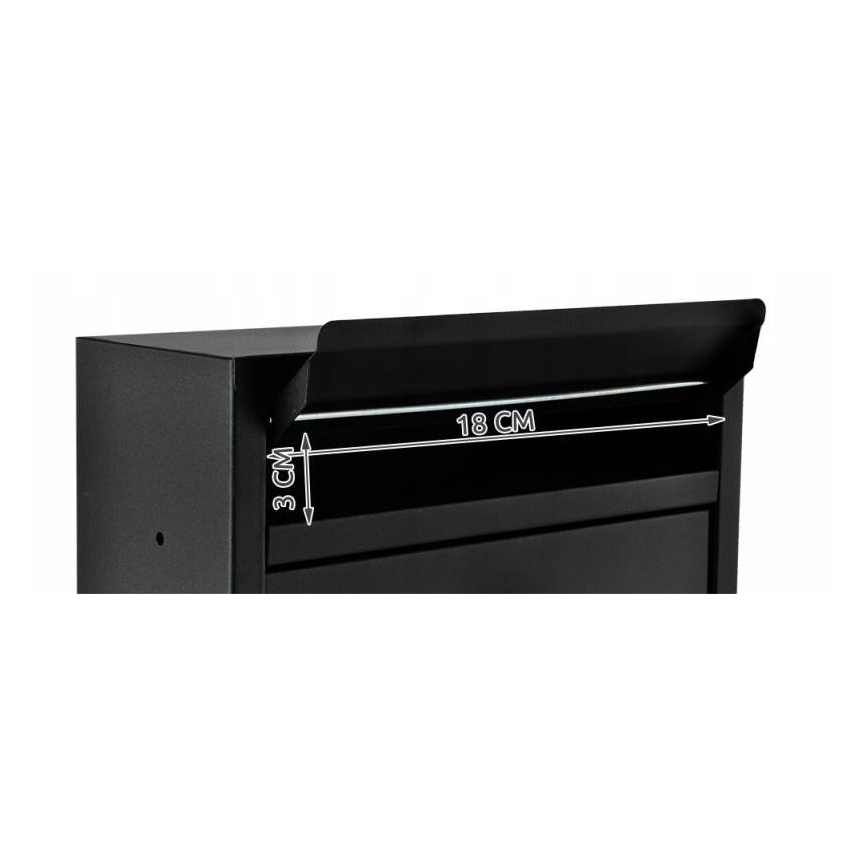 Пощенска кутия 21,7x32 cm черна