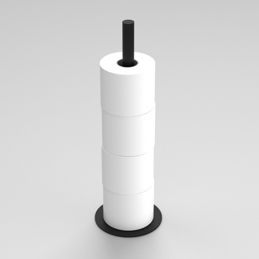 Поставка за тоалетна хартия 51 см черна