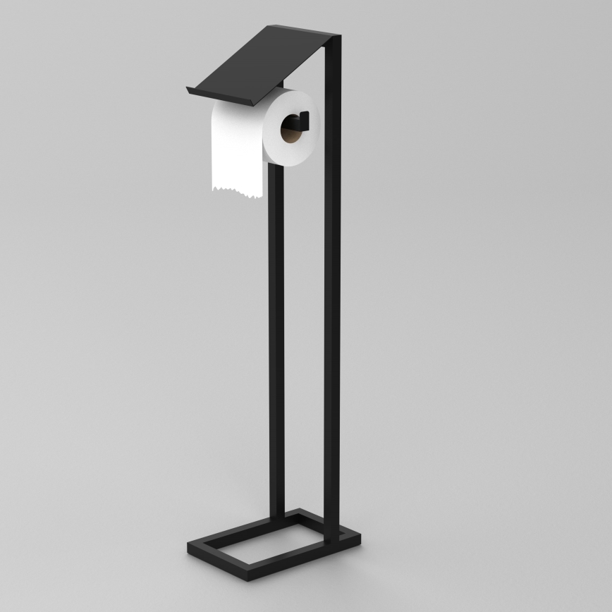 Поставка за тоалетна хартия 71x20 см черна