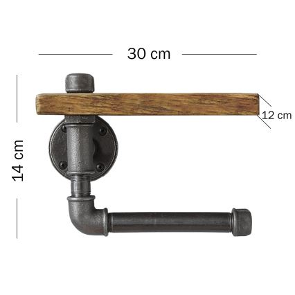 Поставка за тоалетна хартия с рафт BORU 30x14 cм смърч