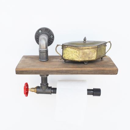 Поставка за тоалетна хартия с рафт BORURAF 22x31 cм смърч