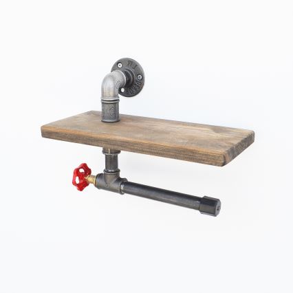 Поставка за тоалетна хартия с рафт BORURAF 22x31 cм смърч