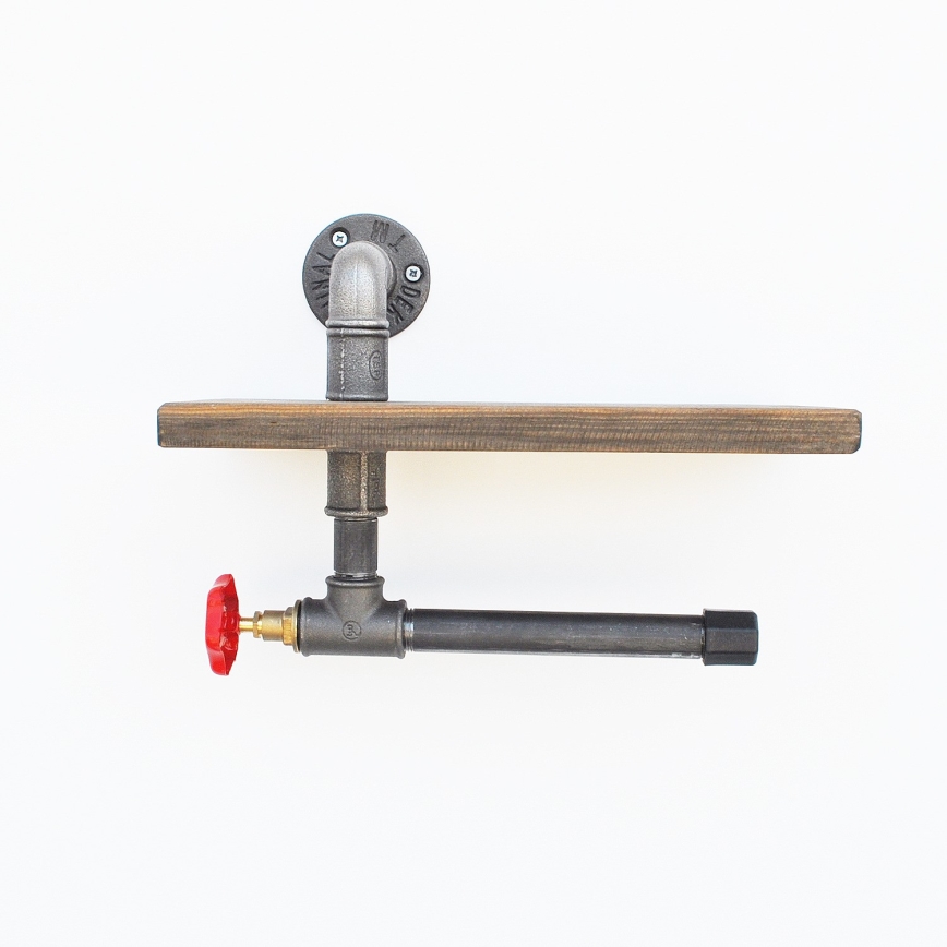 Поставка за тоалетна хартия с рафт BORURAF 22x31 cм смърч