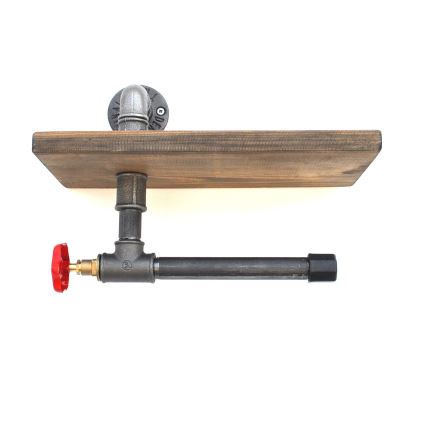 Поставка за тоалетна хартия с рафт BORURAF 22x31 cм смърч