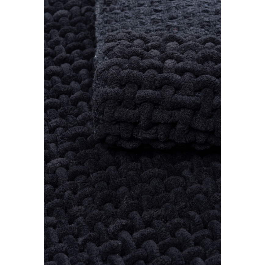 Постелка за баня BELWEDER 60x100 см черна