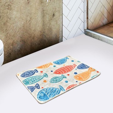 Постелка за баня FISH 40x60 см цветен