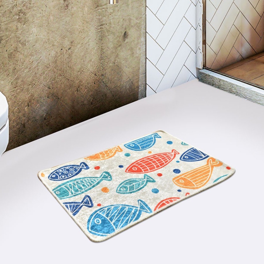 Постелка за баня FISH 40x60 см цветен