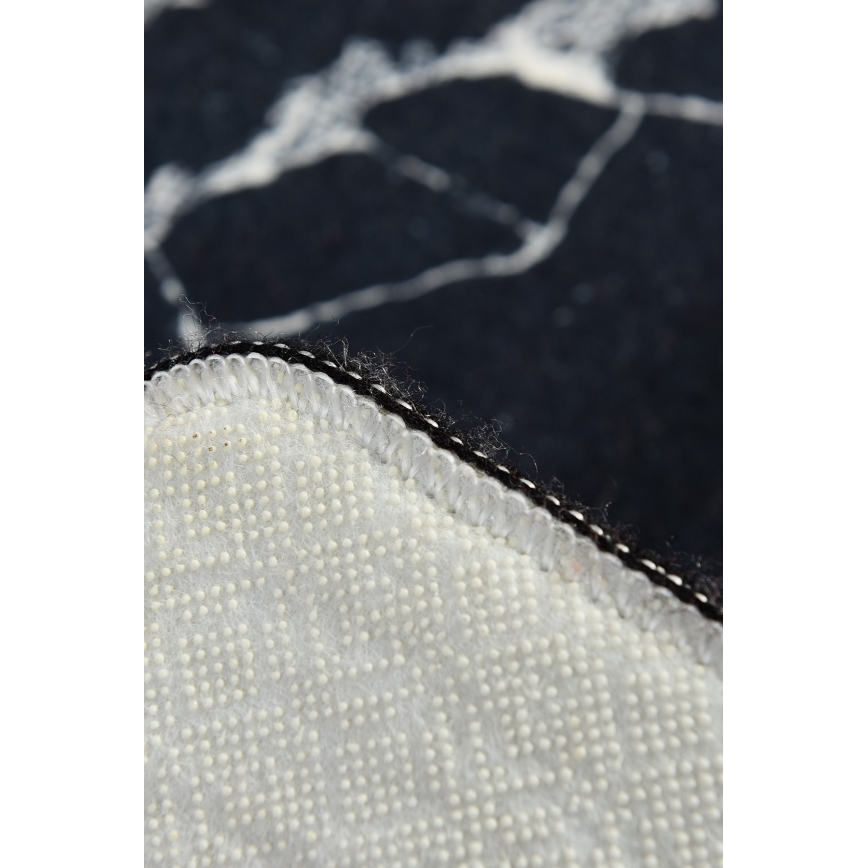 Постелка за баня MARBLE 40x60 см черен