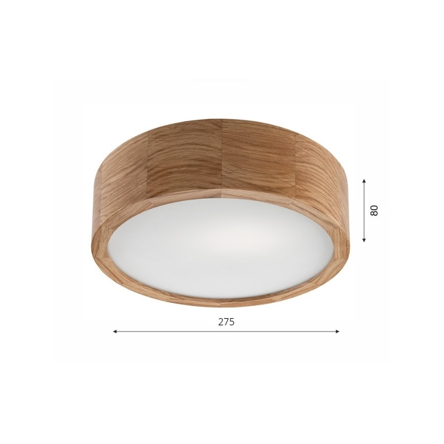 Потолен осветител OAK 1xE27/60W/230V дъб Ø 27,5 см