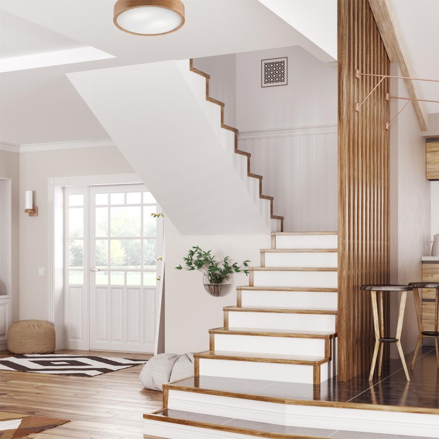 Потолен осветител OAK 2xE27/60W/230V дъб Ø 37,5 см