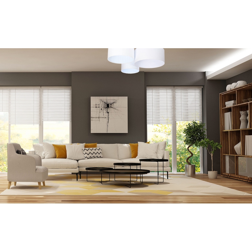 Потолен осветител SPACE 3xE27/60W/230V бял
