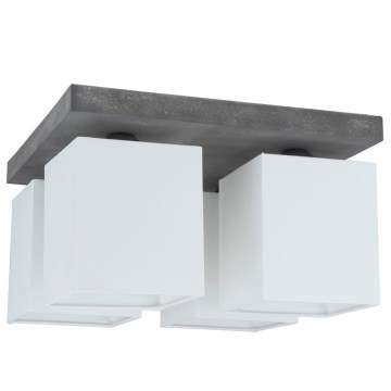 Потолен осветител GREAT 4xE27/25W/230V бетон