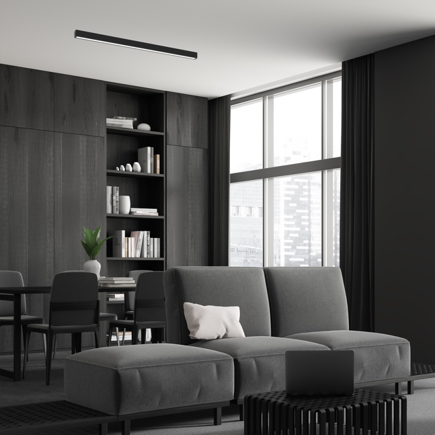 Потолен осветител LUNGO T8 1xG13/18W/230V черен