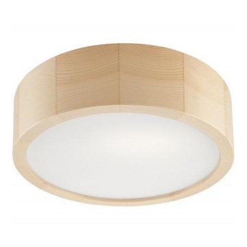 Потолен осветител NATURAL 1xE27/60W/230V Ø 27 см борова дървесина