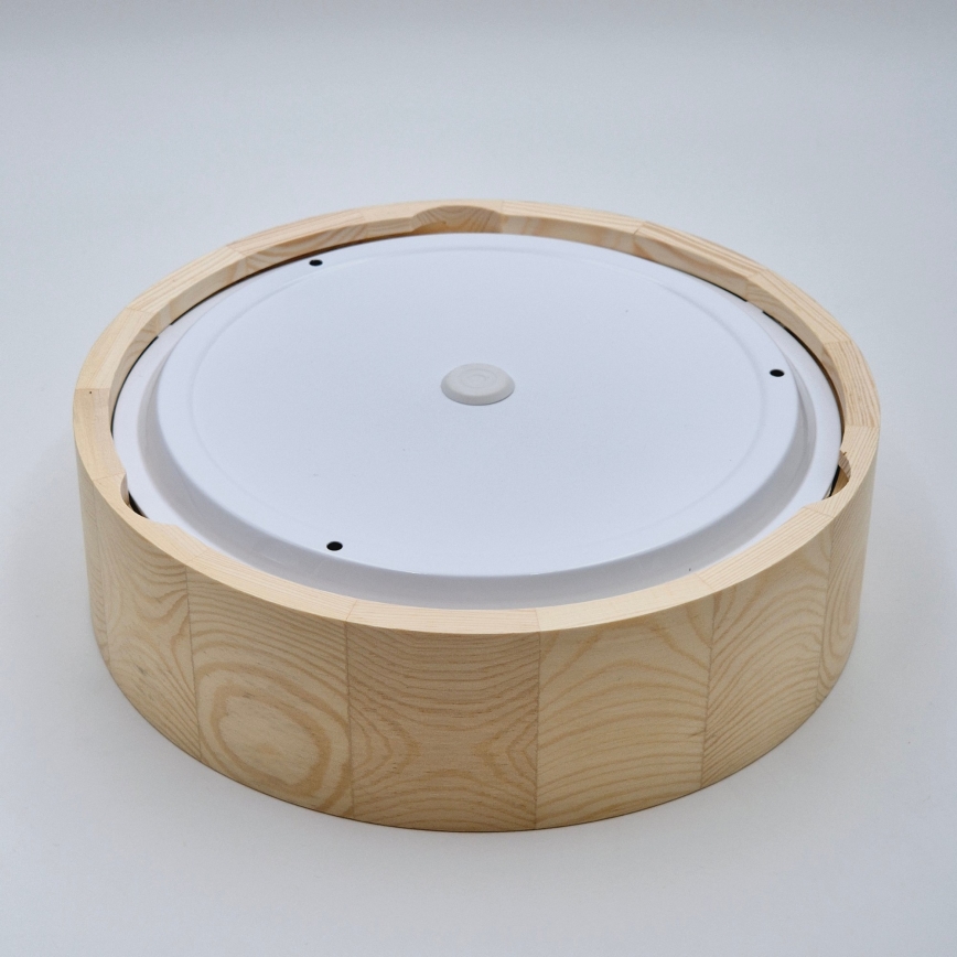 Потолочно осветително тяло за баня NATURAL 2xE27/15W/230V IP54 борова дървесина Ø 27 см