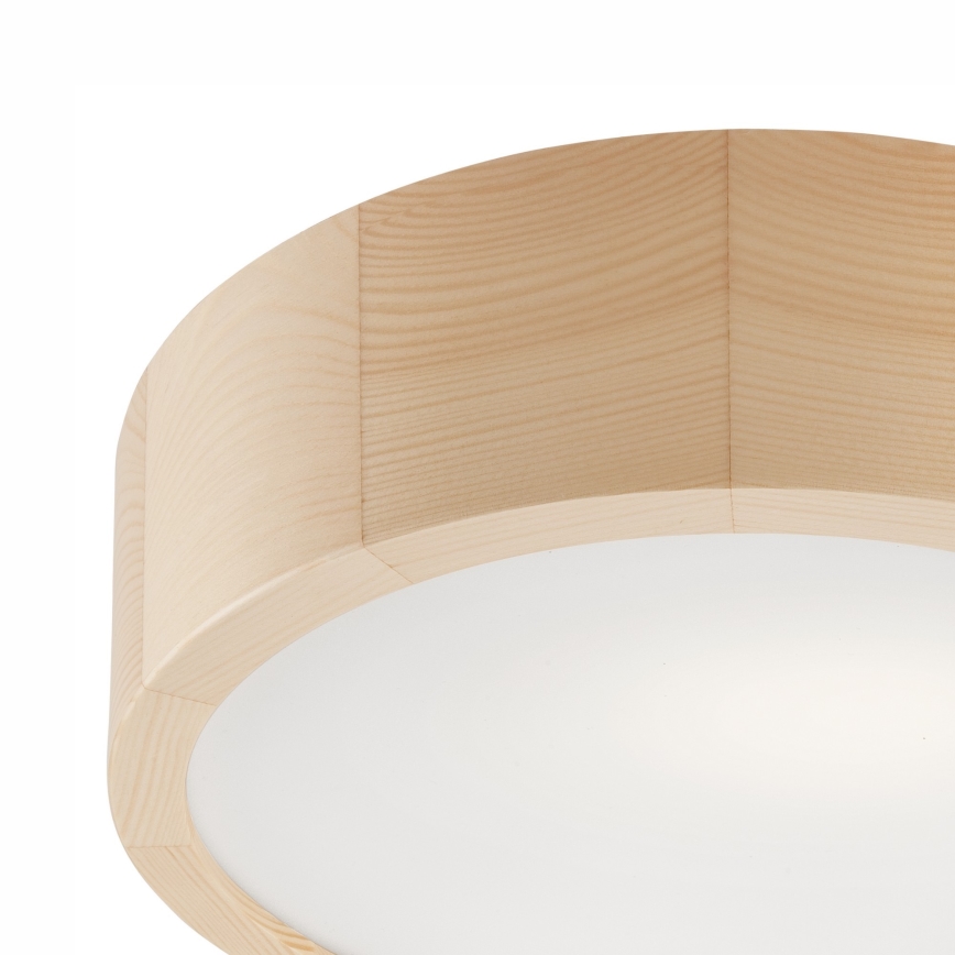 Потолочно осветително тяло за баня NATURAL 2xE27/15W/230V IP54 борова дървесина Ø 27 см