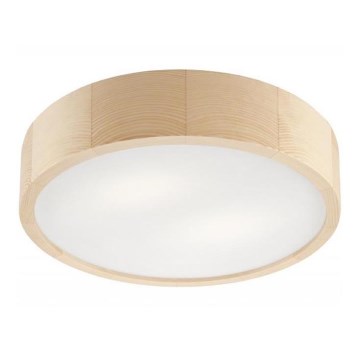 Потолен осветител NATURAL 2xE27/60W/230V Ø 37 см борова дървесина