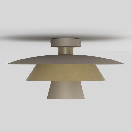 Потолно осветително тяло PLATO 1xE27/15W/230V Ø 32 см, бежово/златисто