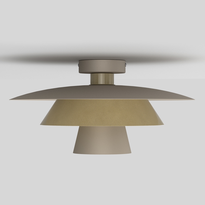 Потолно осветително тяло PLATO 1xE27/15W/230V Ø 32 см, бежово/златисто