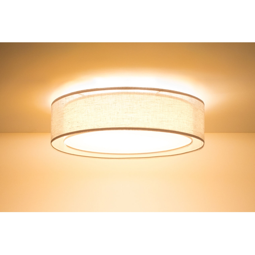 Потолно осветително тяло PURO, 2 x E27, 40 W, 230 V, Ø 60 см, бежово