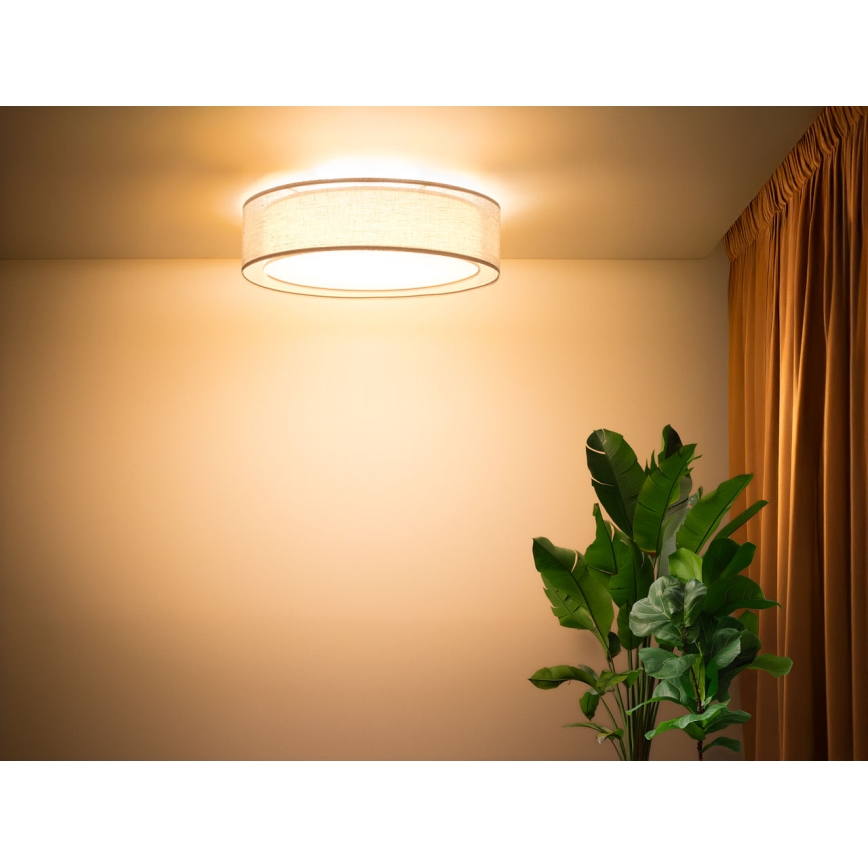 Потолно осветително тяло PURO, 2 x E27, 40 W, 230 V, Ø 60 см, бежово