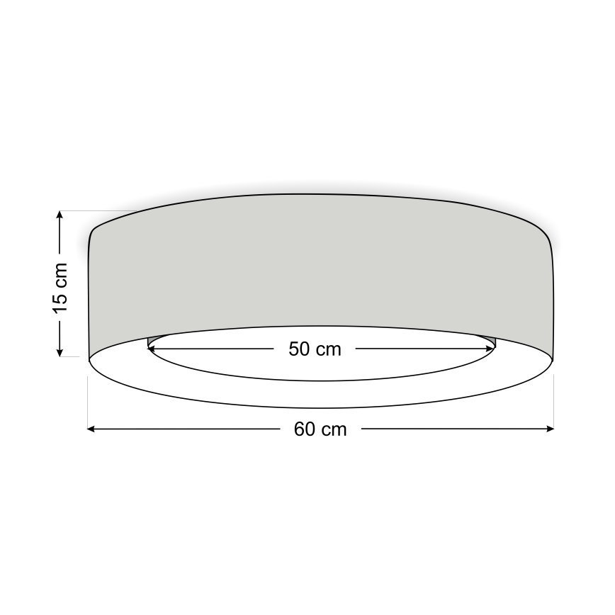 Потолно осветително тяло PURO, 2 x E27, 40 W, 230 V, Ø 60 см, бежово