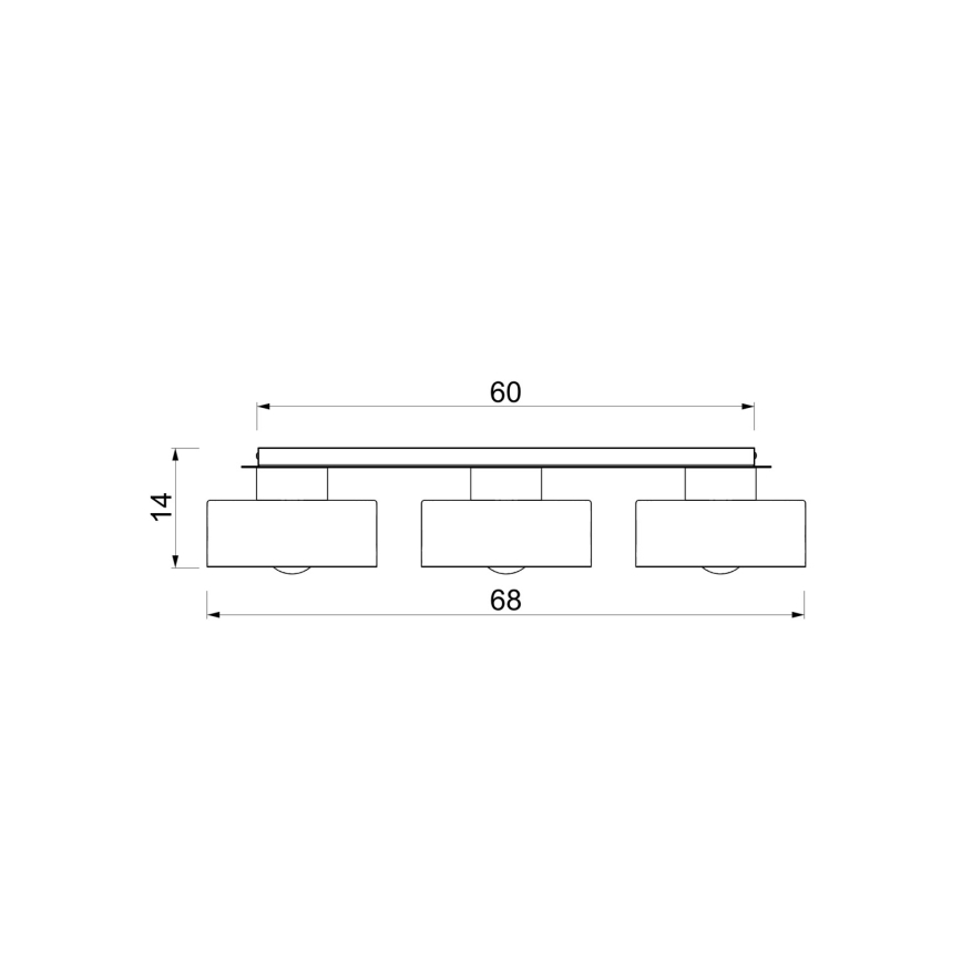 Потолочно осветително тяло MARTI 3xE27/15W/230V 68x20,5 cm бордо/златно
