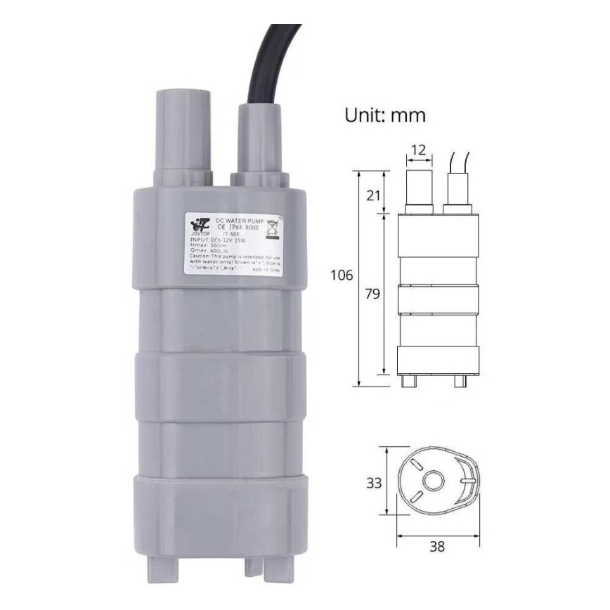 Потопяема помпа 12V 600 л/ч