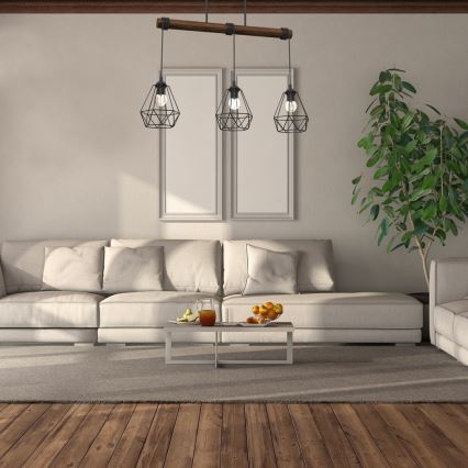 Повърхностен полилей ACERO 3xE27/60W/230V