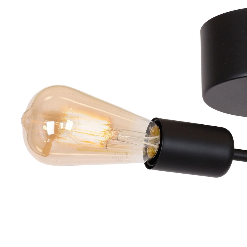 Повърхностен полилей BRENDA 2xE27/60W/230V черен