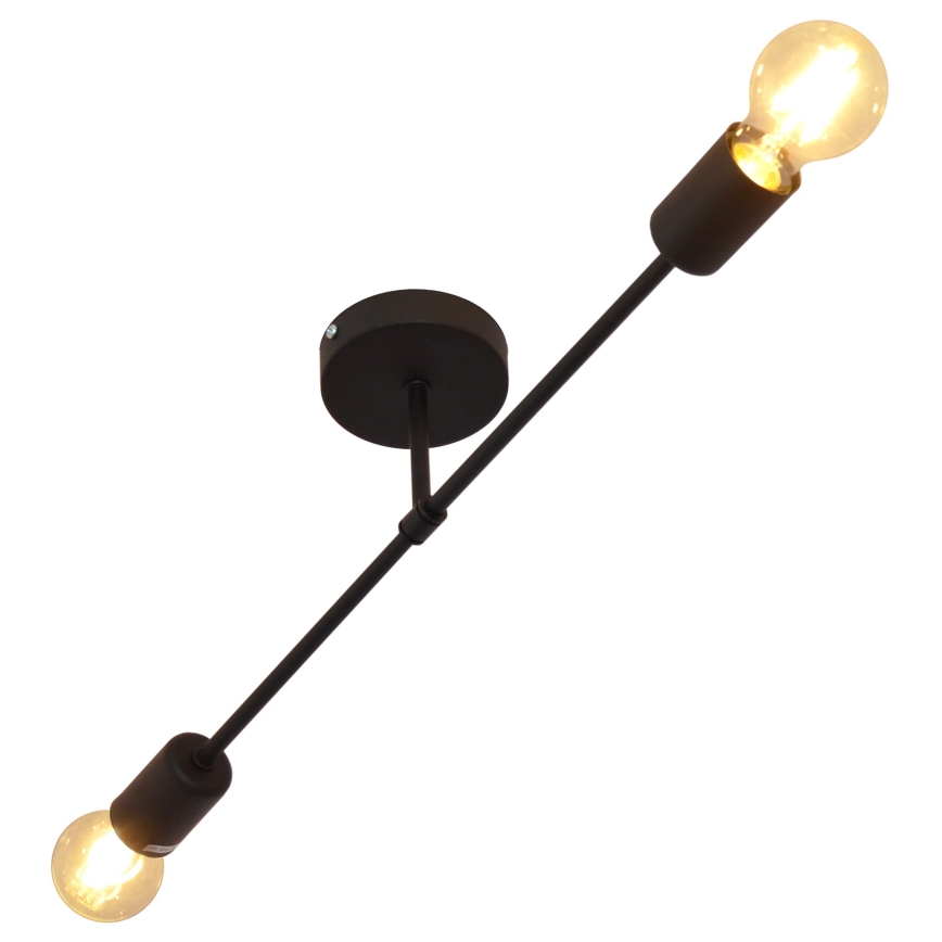 Повърхностен полилей CAMBRIDGE 2xE27/15W/230V черен