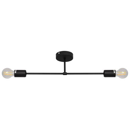 Повърхностен полилей CAMBRIDGE 2xE27/15W/230V черен