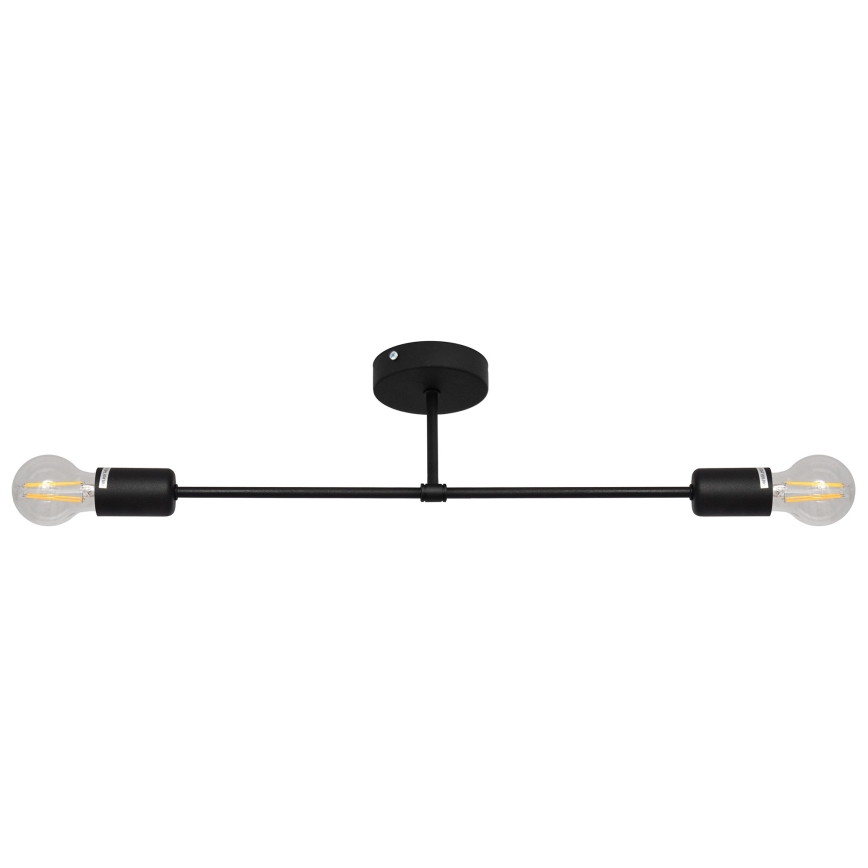 Повърхностен полилей CAMBRIDGE 2xE27/15W/230V черен