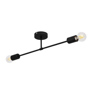 Повърхностен полилей CAMBRIDGE 2xE27/15W/230V черен